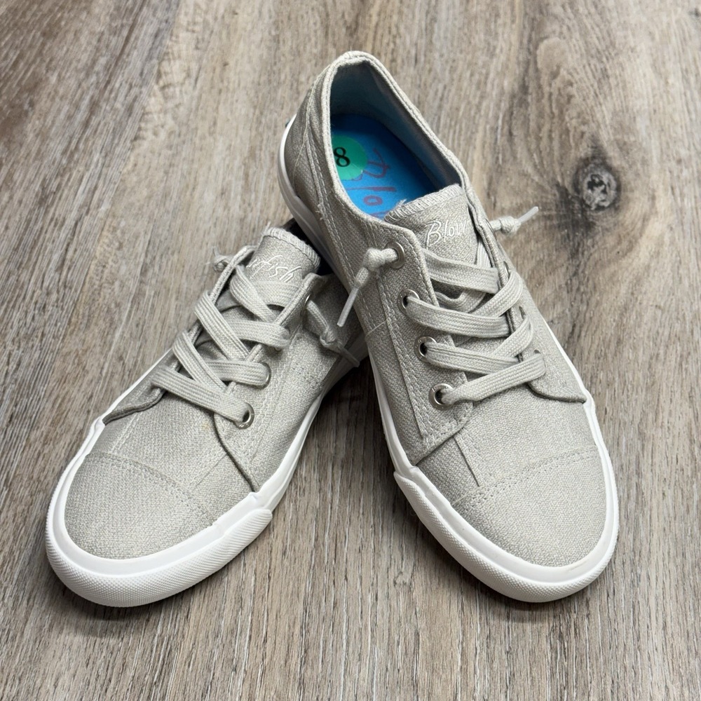 Blowfish Malibu Maxine Sneakers Womens 8 Gray Canvas Slip On Shoes